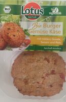 Bio Burger Gemüse Käse