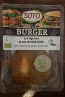 Burger aux légumes et aux lentilles corail