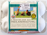 6 frische Eier aus Freilandhaltung