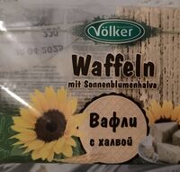 Waffeln mit Sonnenblumenhalva