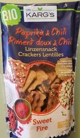 Lentil Crackers, Paprika and Chili
