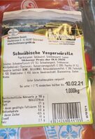 Schwäbische Vesperwurst