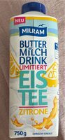 Buttermilch-Drink Eistee Zitrone