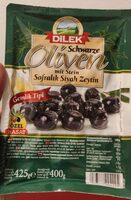 Schwarze Oliven mit Stein