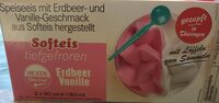 Speiseeis  Erdbeer und Vanille Geschmack
