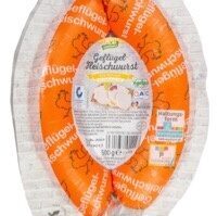 2x Geflügel-Fleischwurst je 250g + 2x Geflügelwiener Gebinde je 200g