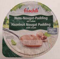 Nuss-Nougat-Pudding mit Sahne