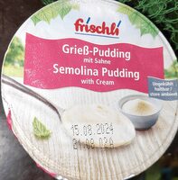 Grieß-Pudding mit Sahne