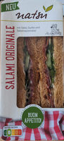 Salami Originale mit Salat, Gurke und Salatmayonnaise