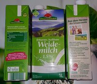 Fettarme, haltbare Weidemilch, H-Milch 1,5%