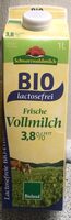 Frische Vollmilch 3,8% BIO Lactosefrei