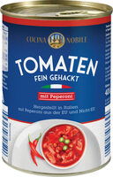 Tomaten fein gehackt mit Peperoni