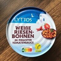 Weiße Riesenbohnen in pikanter Tomatensoße