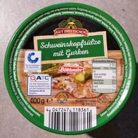 Schweinskopfsülze mit Gurken