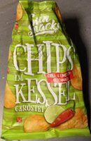 Chips im Kessel geröstet Chili- und Limettengeschmack