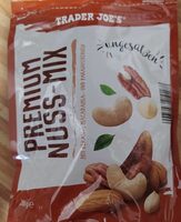 Premiumnuss-Mix mit Mandel-, Cashew-,  Pekan-, Macadamia-  & Paranusskernen, ungesalzen