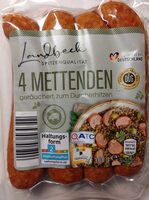 ALDI SCHWEIN LANDBECK Mettenden Geräuchert herzhaft ideal als Einlage in Suppen oder Eintöpfen 4 Stück 2.79€ 300-g-Packung 1kg 9.30€