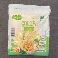 Bio-Gouda gerieben