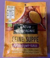 Feine suppe kürbis ingwer kokos