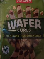Wafer Curls With Peanut Cream