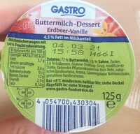 Buttermilch-Dessert Verschiedene Sorten