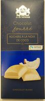 Chocolat blanc fourré - Rochers à la noix de coco