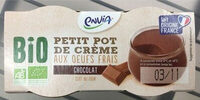 Petit pot de creme aux oeufs frais chocolat
