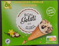 Premium Haselnuss Eiscreme im Höhrnchen