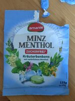 Minz Menthol zuckerfrei Kräuterbonbons mit natürlichem Menthol