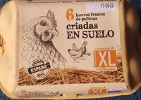 6 huevos XL frescos de gallinas criadas en suelo