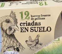 12 huevos frescos de gallinas