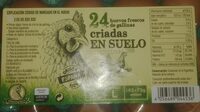Huevos frescos de gallinas criadas en suelo