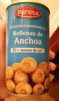 Aceitunas manzanilla rellenas de anchoa