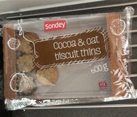 Cocoa & oat biscuit thins