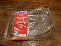 3 Thin Cut Beef Steaks