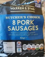 Butcher's choice 8 pork sausages