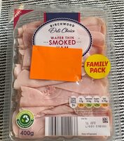 Wafer thin smoked ham