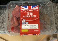 Lean diced beef