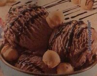 Chocolate & Profiterole Flavour Ice Cream with Chocolate Flavoured Sauce