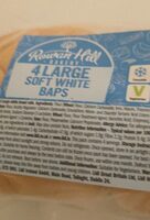 4 large soft white baps
