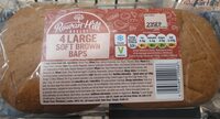 4 large soft brown rolls