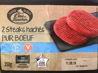 2 steak haches pur boeuf