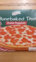 Stone baked thin double peperoni