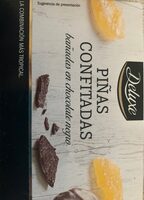 Piña Confitada Bañada En Chocolate Negro
