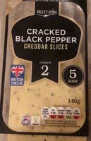 Cracked black pepper cheddar slices