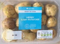 READY TO COOK HERBY BABY POTATOES Use by 24 AUG 38