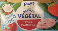 Dessert végétal fraise framboise