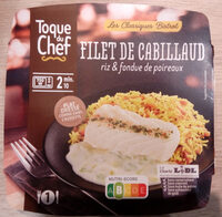 Filet de cabillaud riz et fondue de poireaux