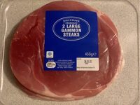 Unsmoked large gammon steaks
