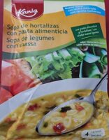 Sopa de hortalizas con pasta alimenticia